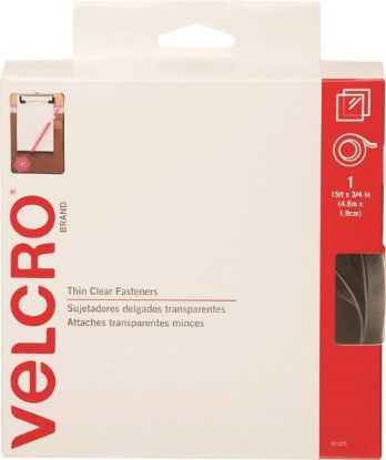 Picture of x 3/4 Clear Hook-&-Loop Fastener-Tape Adhesive-Back