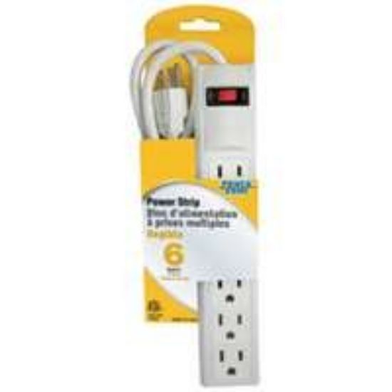 Picture of Power-Strip 6-Outlet 18" Cord White