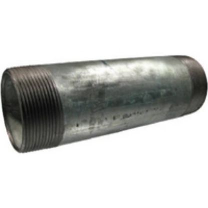 Picture of Galvanized-Plumbing Carbon-Steel Galvanized-Finish Pipe-Nipple 4" x 4"