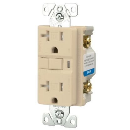 Picture of 20-Amp 125-Volt Electrical-Outlet Self-Test Tamper-Resistant Double-Pole 3-Wire Ivory