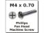 Picture of Machine-Screw 4mm-0.7 x 25-mm