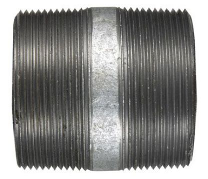 Picture of Galvanized-Plumbing Carbon-Steel Galvanized-Finish Pipe-Nipple 3" x 3"