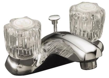 Picture of Lavatory-Faucet Acrylic Handle Plastic Pop-Up Chrome