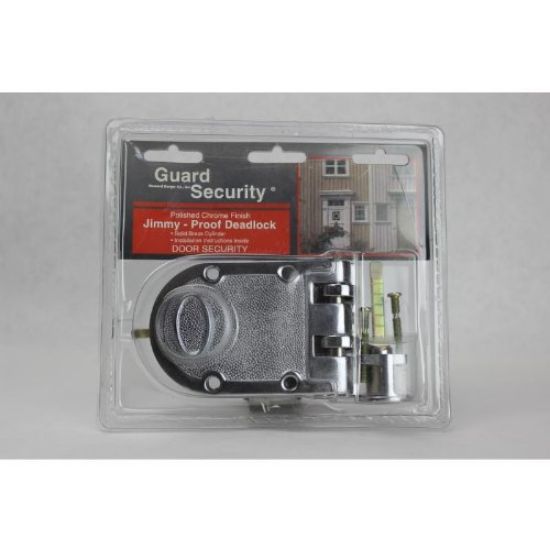 Picture of Jimmy-proof Dead-bolt Single Chrome Flat/angle