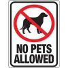 Picture of 9" x 12" Plastic No Pets Allowed