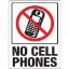 Picture of 9" x 12" Plastic No Cell Phones
