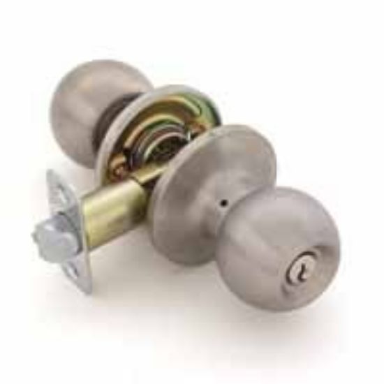 Picture of Lockset Ball-Knob Lock-Set Entrance-Type Stainless-Steel K3