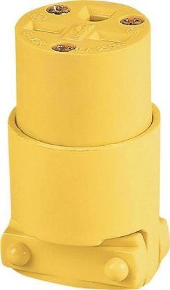 Picture of 15-Amp 250-Volt Connector Yellow Vinyl Nema 6-15r