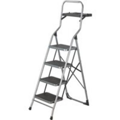 Picture of Step-ladder 4-step With Tray 4 Step Steel Black