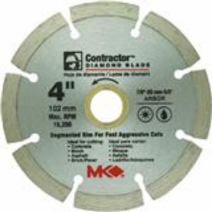 Picture of Diamond-Abrasive Circular-Sawblade Contractor-Grade 4" Segmented-Rim