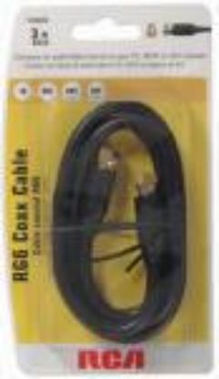 Picture of Coaxial-Cable with F Connectors RG-6 Black 3'
