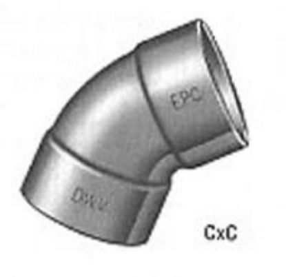 Picture of Wrot-copper Dwv-rated 45°-Elbow C X C 1.500"