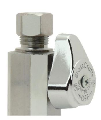Picture of Stop-Valve Straight Quarter-Turn 1/2" Fip X 3/8" Compression