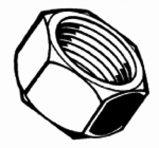 Picture of Hex-Nut Zinc 3/8" X 16