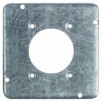 Picture of 4-11/16" Square Electrical-Box-Cover Raised 1/2" Dryer Receptacle 2.125" Diameter