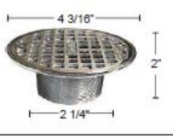 Picture of No-hub Shower-drain Top Only Round Chrome