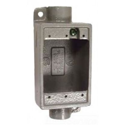 Picture of Cast Device Box 3/4" Hub x 2" D Aluminum Feed Thru