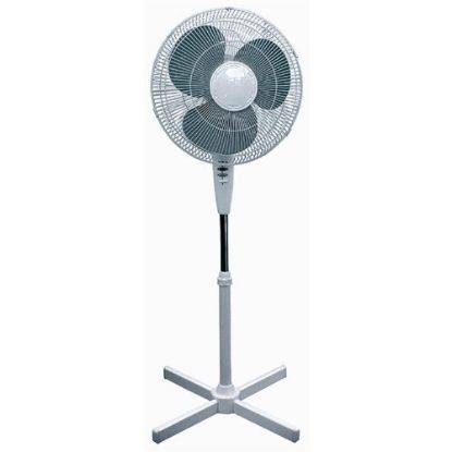 Picture of 16" Oscillating-Motion Pedestal-Fan Quick Folding Base White