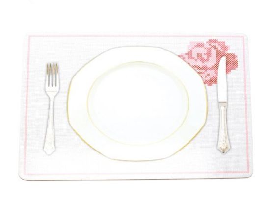 Picture of Place-Mat Embroidered Flower Set/2