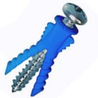 Picture of Plastic Ribbed-Anchor + Screws #8-10 x 1-1/4"