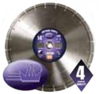 Picture of Purple Segmented-Rim Diamond-Abrasive Circular-Sawblade Universal Circular-Sawblade 14" x 0.125"