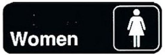 Picture of Sign 9" x 3" Plastic- Women