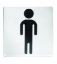 Picture of 5 x 5" Stainless-Steel Sign- Men Restroom