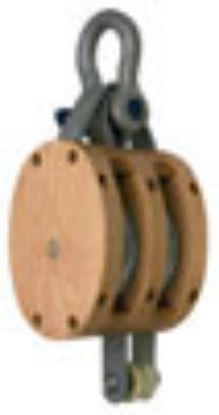 Picture of Wood Shell Rope-Block Screw-Pin Anchor-Shackle K 6" 3/4" Manilla Rope