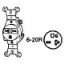 Picture of Single-Receptacle 20-Amp 250-Volt Double-Pole 3-Wire Grounding Brown