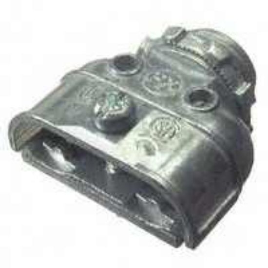 Picture of Clamp-Connector 3/8" Flexible-Metal-Conduit Duplex Die-cast-zinc