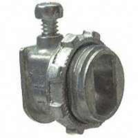 Picture of Flexible-Metal-Conduit Connector Set-Screw Die-Cast-Zinc 3/8"