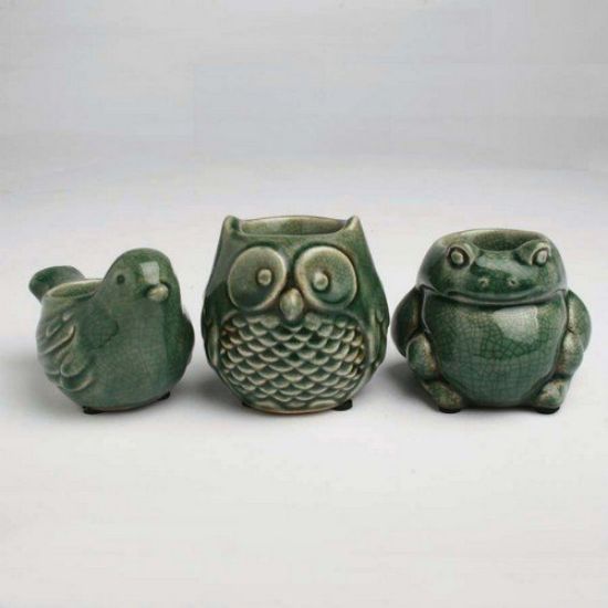 Picture of Tealight-Holder Terracotta Garden Green