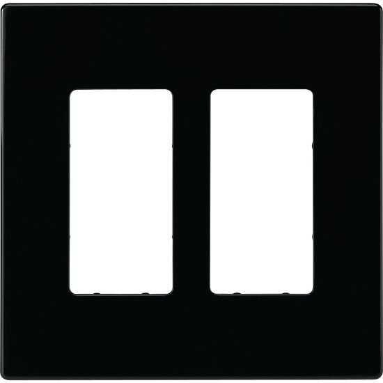 Picture of Wall-Plate Decora-Style Screw-Less 2-Gang Black