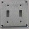 Picture of Electrical-Box-Cover Square Steel Double-Toggle 4" 1/2" Rise