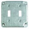 Picture of Electrical-Box-Cover Square Steel Double-Toggle 4" 1/2" Rise
