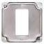 Picture of Square Electrical-Box-Cover Steel 4" x 1/2" Rise Single GFCI