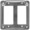 Picture of Square Electrical-Box-Cover Steel 4" 1/2" Rise Double-Decora