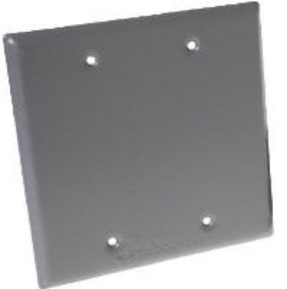 Picture of Weather-Proof Electrical-Box-Cover Blank Gray