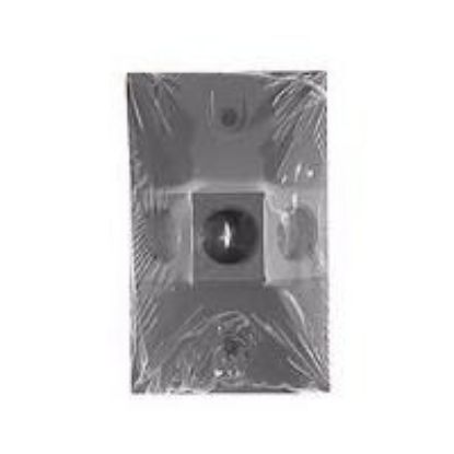 Picture of Light-Bulb-Socket Weather-Proof Electrical-Box-Cover Rectangular Aluminum 3Ct 1/2" NPT Holes Gray