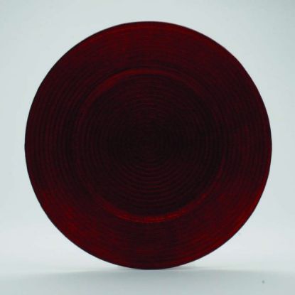 Picture of Shimmer Glass 13" Platter- Red