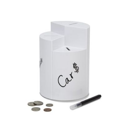 Picture of Trifund Coin Bank - White