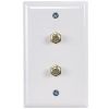 Picture of Coaxial-Cable Duplex With Jacks White Wall-Plate