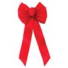 Picture of 7 Loop Red Embossed Velvet Bow