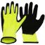 Picture of String-knit-glove Polyester High-vis Yellow Latex-dipped Black Ladies