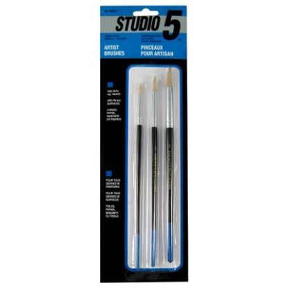 Picture of Round White Bristle Artist Artist-Brush 2 pc