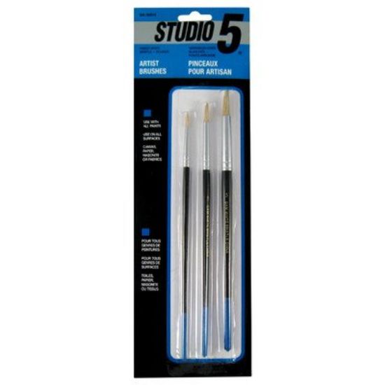 Picture of Round White Bristle Artist Artist-Brush 2 pc
