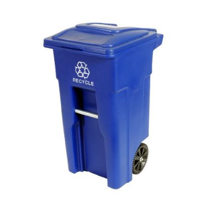 Picture of 48 Gallon 2 Wheel Blue Recycle Cart