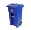 Picture of 48 Gallon 2 Wheel Blue Recycle Cart
