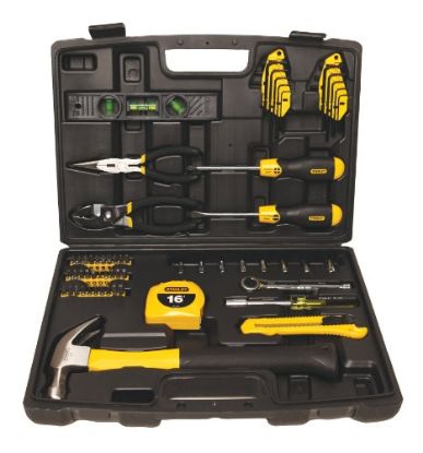 Picture of Stanley 94-248 Homeowner's Tool Kit, 65-piece, Steel, Nickel Chrome