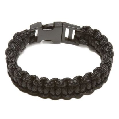 Picture of Parachute-Cord Survival Bracelet Black Medium